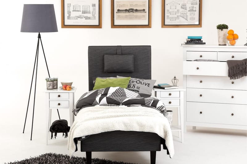 Runkosänky Peak 80x200 cm - Harmaa / Valkoinen - Huonekalut - Sänky - Yhden hengen sängyt