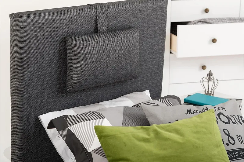 Runkosänky Peak 80x200 cm - Harmaa/Tammi - Huonekalut - Sänky - Yhden hengen sängyt