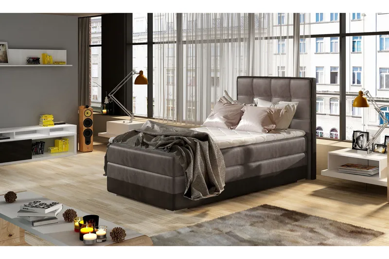 Säilytyssänky Konshens 90x200 cm Vasen - Ruskea - Huonekalut - Sänky - Sängyt säilytystilalla