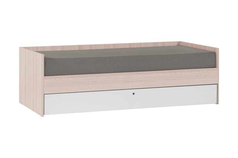Sänky Spot säilytyksellä 90x200 cm Puu/Luonnonväri/Valkoinen - VOX - Huonekalut - Sänky - Runkopatjasängyt