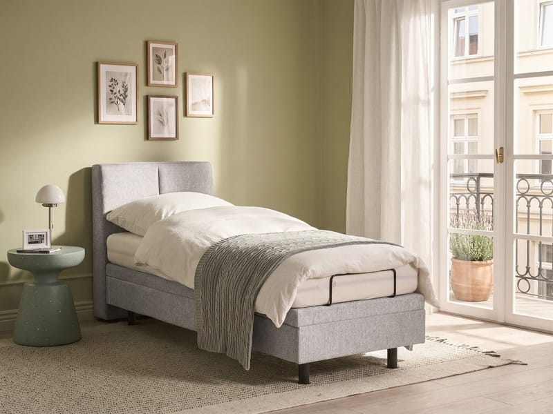 Yhden hengen sänky Viceroy 80x200 cm - Vaaleanharmaa - Huonekalut - Sänky - Yhden hengen sängyt
