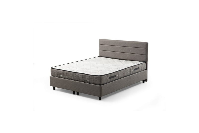 Yhden hengen patja, runko & sängynpääty Sonyi setti vaaleanharmaa, 90 x 114 x 190 cm