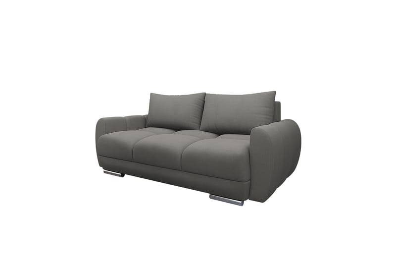 Simerly 3-istuttava sohva 186 cm plyysiä, Harmaa