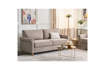 Soffa Beige||Light colored wood - Huonekalut - Sohva - 3:n istuttava sohva