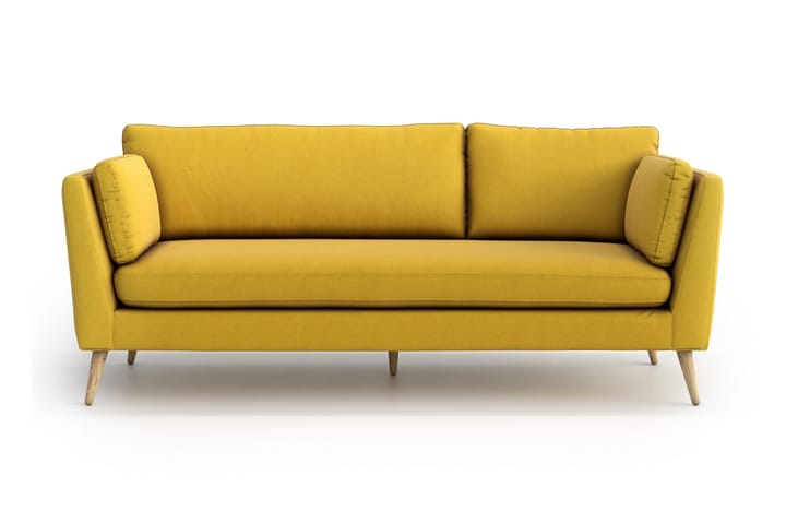 Sohva Espelund 3:n ist - Keltainen - 3:n istuttava sohva - Sohva