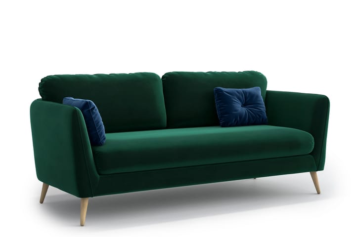 Sohva Joesph 3:n ist - Vihreä - 3:n istuttava sohva - Sohva