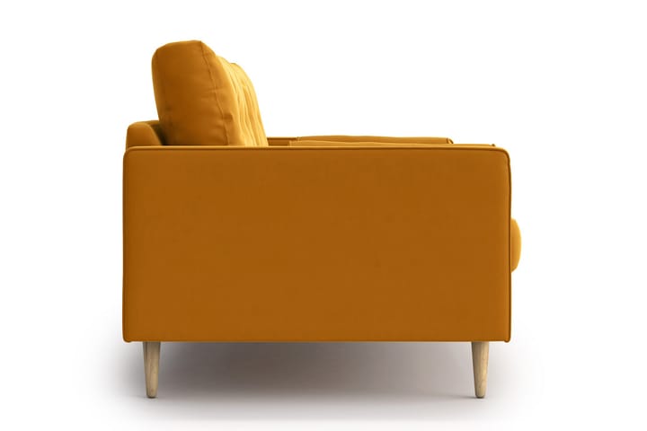 Sohva Stephanie 3:n ist - Keltainen - 3:n istuttava sohva - Sohva