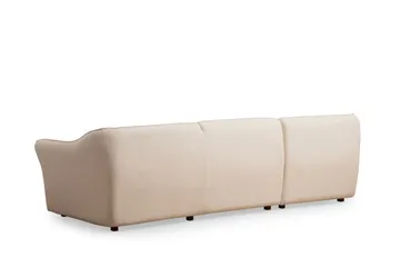 Damor kaareva sohva 3-istuttava - Beige - Huonekalut - Sohva - 3:n istuttava sohva