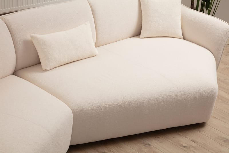 Damor kaareva sohva 3-istuttava - Beige - Huonekalut - Sohva - 3:n istuttava sohva