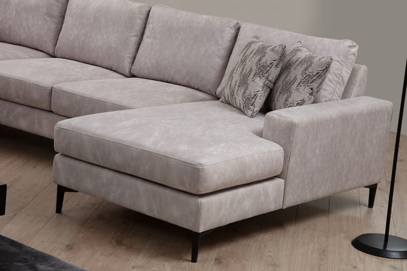 Svanabyn sohva divaanilla ja lepotuolilla 4-istuttava - Beige - Huonekalut - Sohva - Divaanisohva