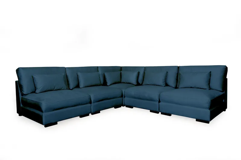 Dubai kulmasohva, Sininen