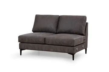Svanabyn sohva divaanilla ja lepotuolilla 4-istuttava - Antrasiitti - Huonekalut - Sohva - U-Sohva
