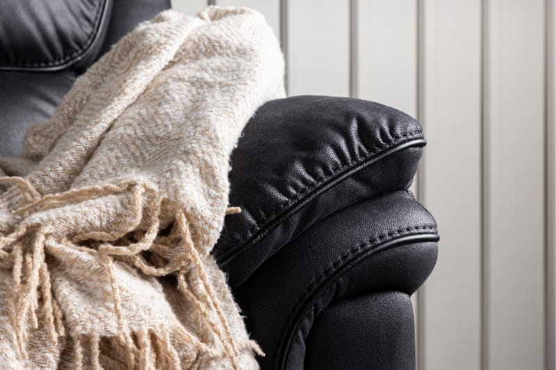 Lepotuolisohva Saranda - Musta - Huonekalut - Sohva - Mekanismisohva - 3 istuttava mekanismisohva