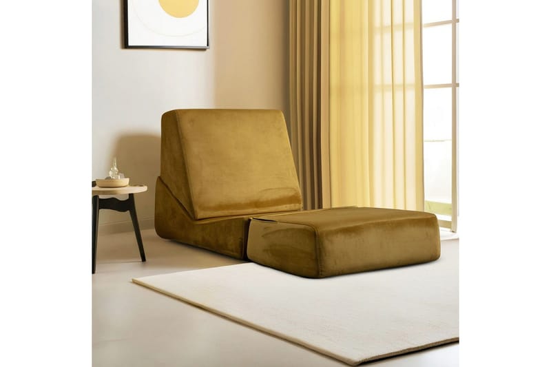 1-istuttava vuodesohva Dorielton Muunneltava Sinapinkeltainen - Sinapinkeltainen - Huonekalut - Sohva - Vuodesohva