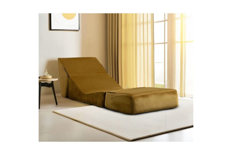 1-istuttava vuodesohva Dorielton Muunneltava Sinapinkeltainen - Sinapinkeltainen - Huonekalut - Sohva - Vuodesohva