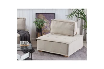 1-sitssoffa Beliani Tibro Beige, ljust trä Beige||Light colored wood - Huonekalut - Sohva - Moduulisohva