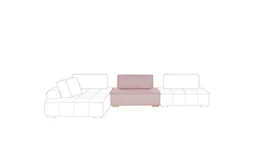 1-sitssoffa Beliani Tibro Beige, ljust trä Blush Pink||Light colored wood - Huonekalut - Sohva - Moduulisohva