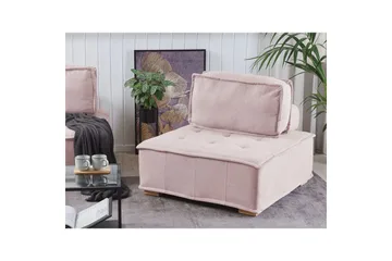 1-sitssoffa Beliani Tibro Beige, ljust trä Blush Pink||Light colored wood - Huonekalut - Sohva - Moduulisohva