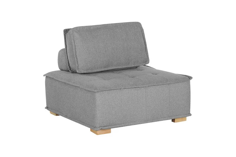 1-sitssoffa Beliani Tibro Beige, ljust trä Grey, Harmaa