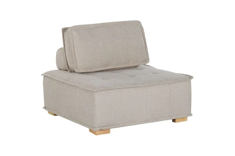 1-sitssoffa Beliani Tibro Beige, ljust trä NO_BRAND Beige||Light colored wood, undefined