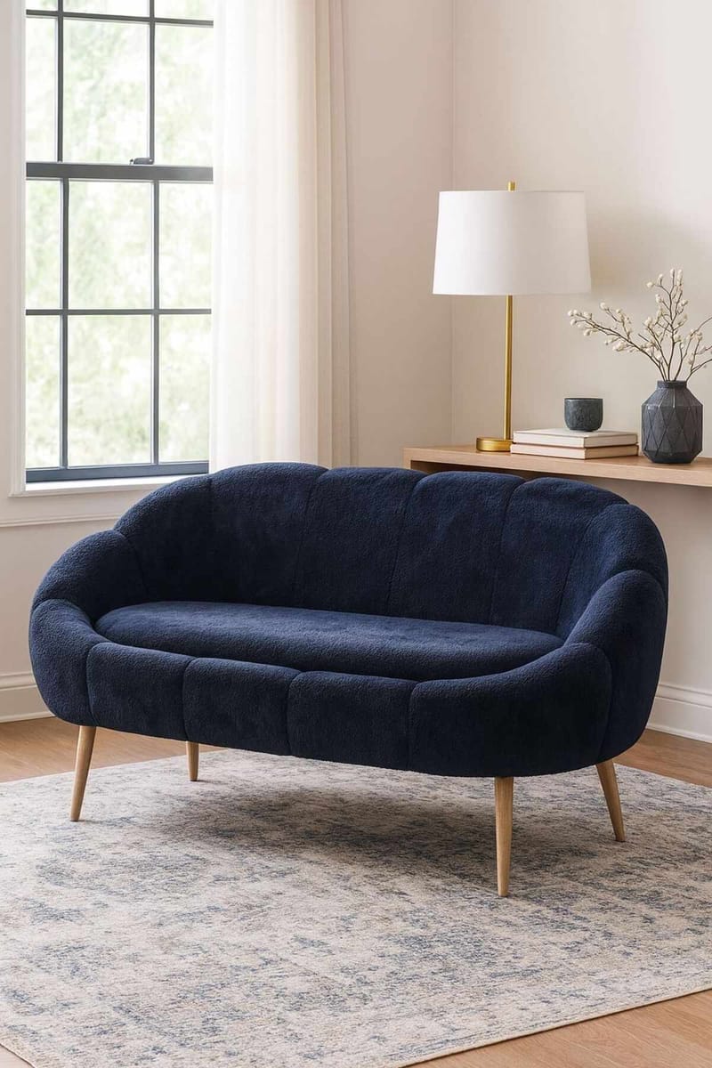2-istuttava sohva Atelier Del Sofa Lida (130 x 105 x 50 cm) Antrasiitti - Antrasiitti - Huonekalut - Sohva - 2:n istuttava sohva