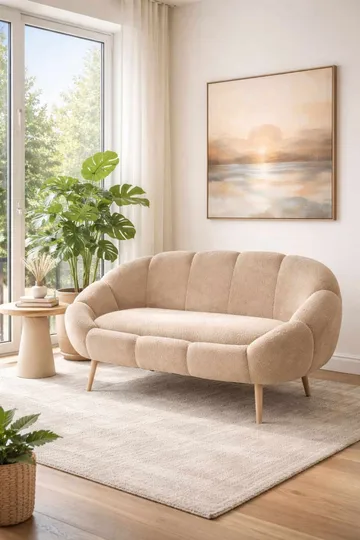 2-istuttava sohva Atelier Del Sofa Lida (130 x 105 x 50 cm) Beige - Huonekalut - Sohva - 2:n istuttava sohva
