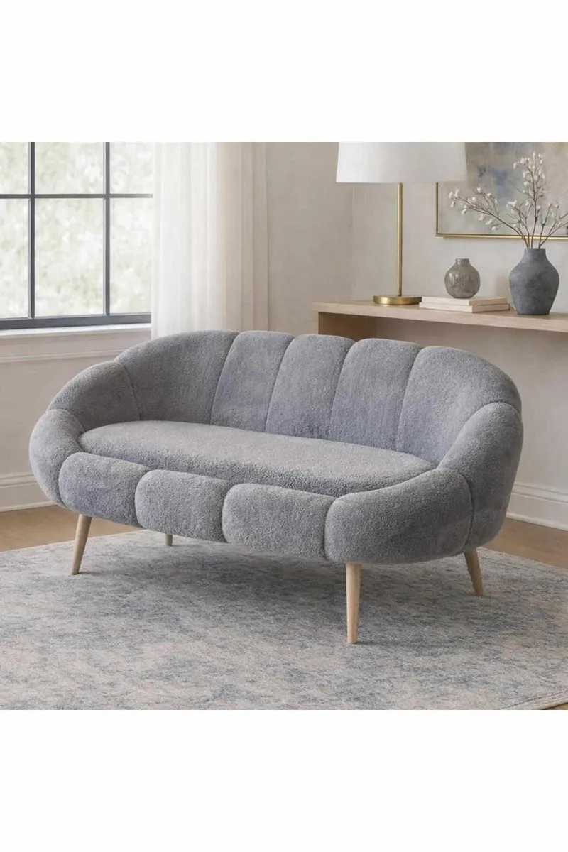 2-istuttava sohva Atelier Del Sofa Lida (130 x 105 x 50 cm) Harmaa - Huonekalut - Sohva - 2:n istuttava sohva