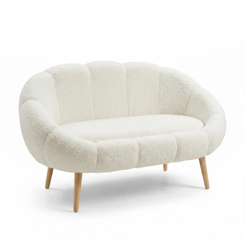 2-istuttava sohva Atelier Del Sofa Lida (130 x 105 x 50 cm) Valkoinen