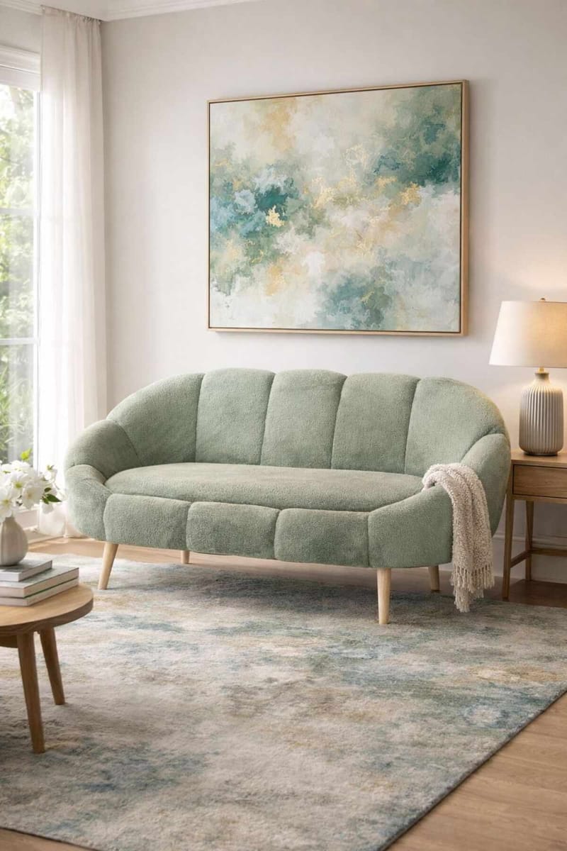 2-istuttava sohva Atelier Del Sofa Lida (130 x 105 x 50 cm) Vihreä - Huonekalut - Sohva - 2:n istuttava sohva