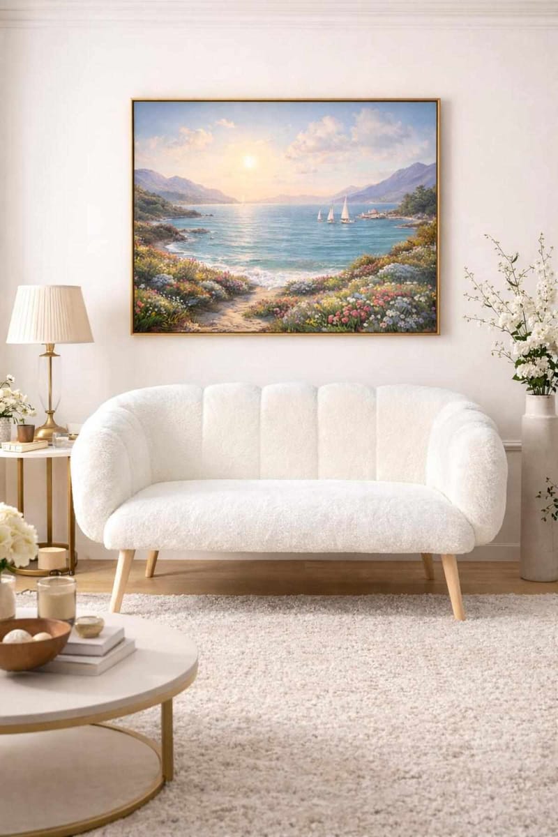 2-istuttava sohva Atelier Del Sofa Lotus (120 x 95 x 42 cm) valkoinen - Huonekalut - Sohva - 2:n istuttava sohva