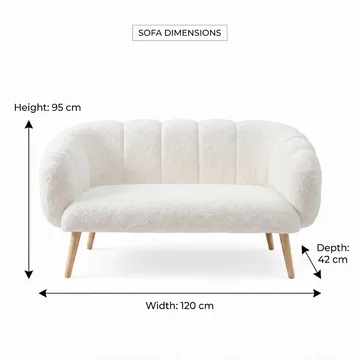 2-istuttava sohva Atelier Del Sofa Lotus (120 x 95 x 42 cm) valkoinen - Huonekalut - Sohva - 2:n istuttava sohva