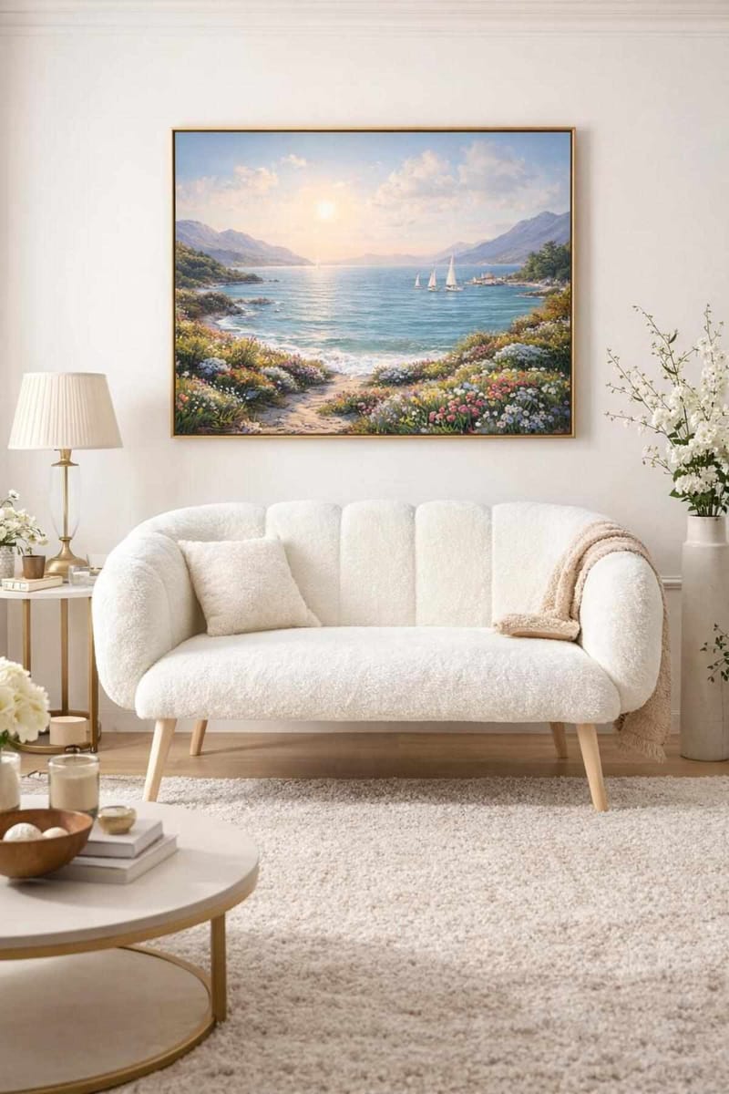 2-istuttava sohva Atelier Del Sofa Lotus (120 x 95 x 42 cm) valkoinen - Huonekalut - Sohva - 2:n istuttava sohva