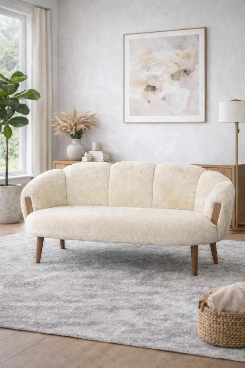 2-istuttava sohva Atelier Del Sofa Star (128 x 102 x 65 cm) Kermanvärinen - Huonekalut - Sohva - 2:n istuttava sohva