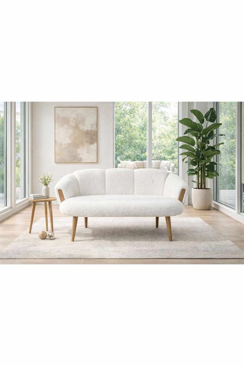 2-istuttava sohva Atelier Del Sofa Star (128 x 102 x 65 cm) Valkoinen - Huonekalut - Sohva - 2:n istuttava sohva