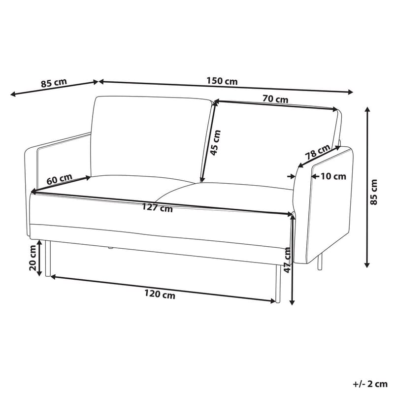 2-istuttava sohva Breda - Huonekalut - Sohva - 2:n istuttava sohva