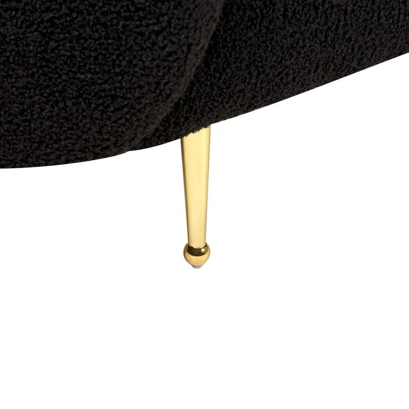 2-istuttava sohva Loen - Musta, kulta - Huonekalut - Sohva - 2:n istuttava sohva