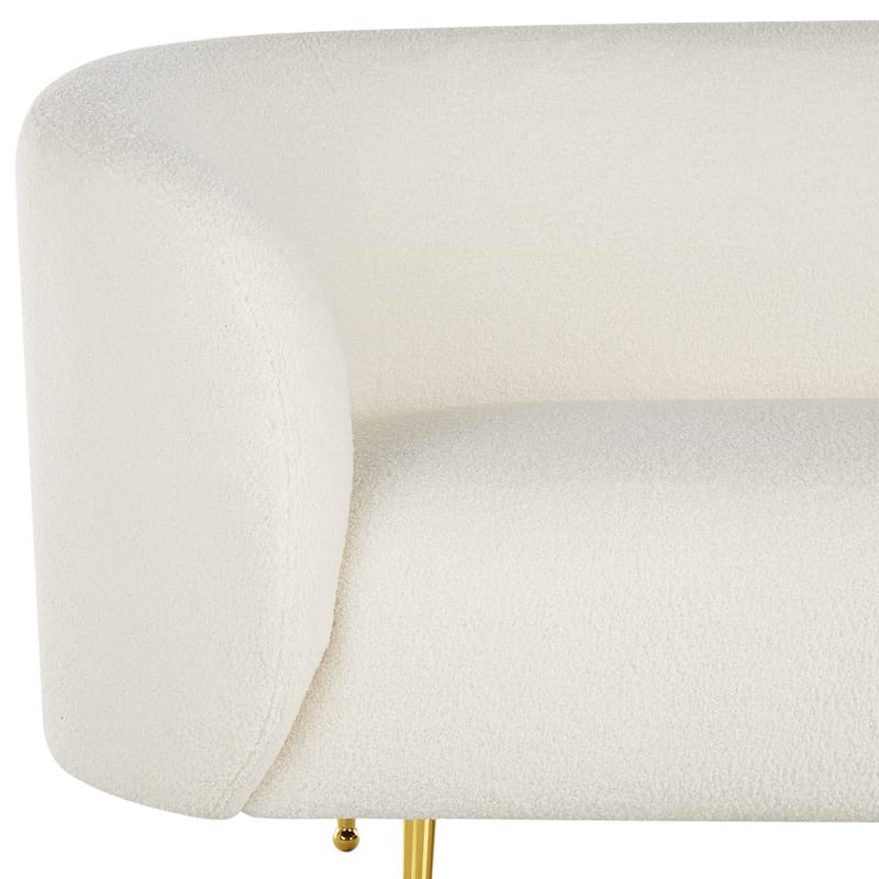 2-istuttava sohva Loen - Valkoinen, kulta - Huonekalut - Sohva - 2:n istuttava sohva