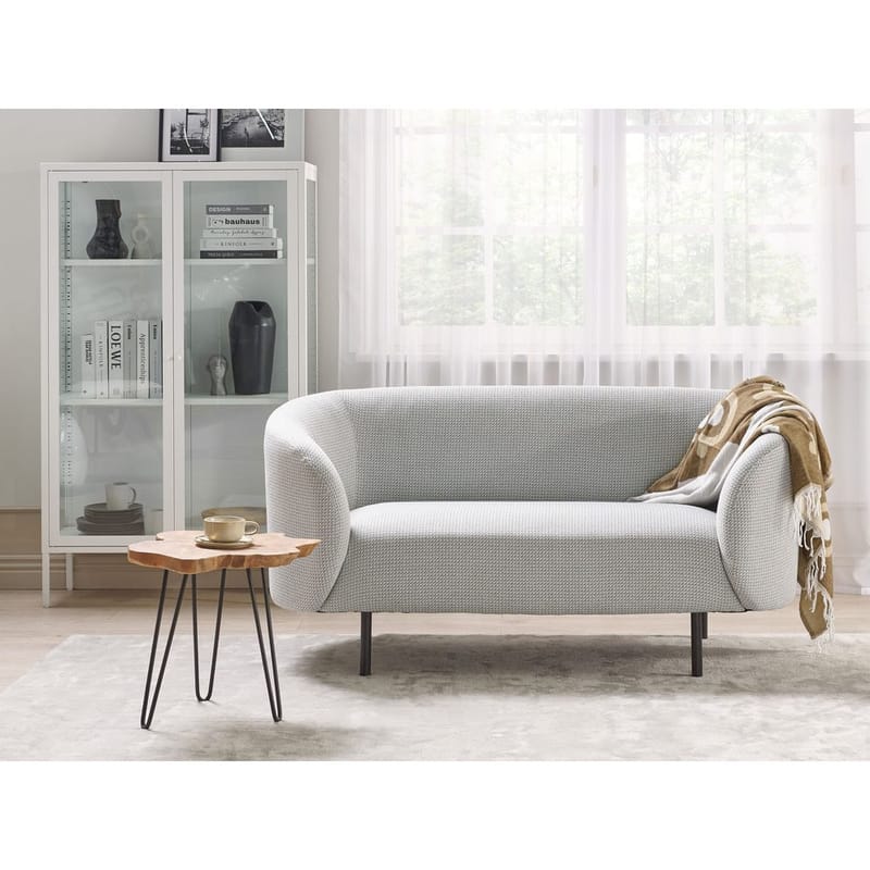 2-istuttava sohva Loen - Valkoinen, Musta - Huonekalut - Sohva - 2:n istuttava sohva