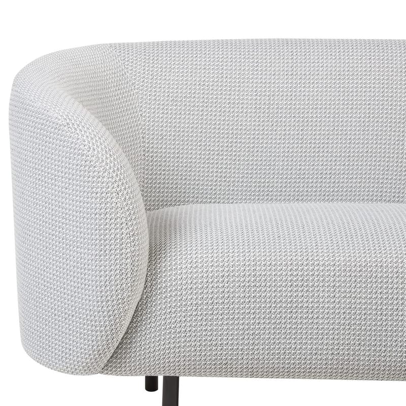 2-istuttava sohva Loen - Valkoinen, Musta - Huonekalut - Sohva - 2:n istuttava sohva