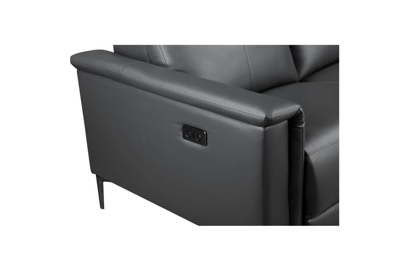 2-istuttava sohva Lund Harmaa, PU, Sähköinen lepotuoli - Harmaa, PU, Sähköinen lepotuoli - Huonekalut - Sohva - Mekanismisohva - 2 istuttava mekanismisohva