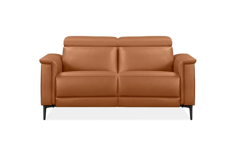 2-istuttava sohva Lund Konjakki, Nahka/PU, Manuaalinen nojatuoli - Konjakki, Nahka/PU, Manuaalinen nojatuoli - Huonekalut - Sohva - Mekanismisohva - 2 istuttava mekanismisohva