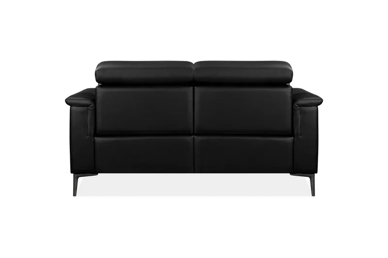 2-istuttava sohva Lund Musta, Nahka/PU, Manuaalinen nojatuoli - Musta, Nahka/PU, Manuaalinen nojatuoli - Huonekalut - Sohva - Mekanismisohva - 2 istuttava mekanismisohva