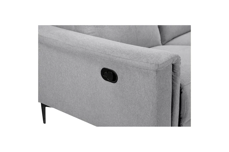 2-istuttava sohva Lund Vaaleanharmaa, Belfast-kangas, Manuaalinen nojatuoli - Vaaleanharmaa, Belfast-kangas, Manuaalinen nojatuoli - Huonekalut - Sohva - 2:n istuttava sohva