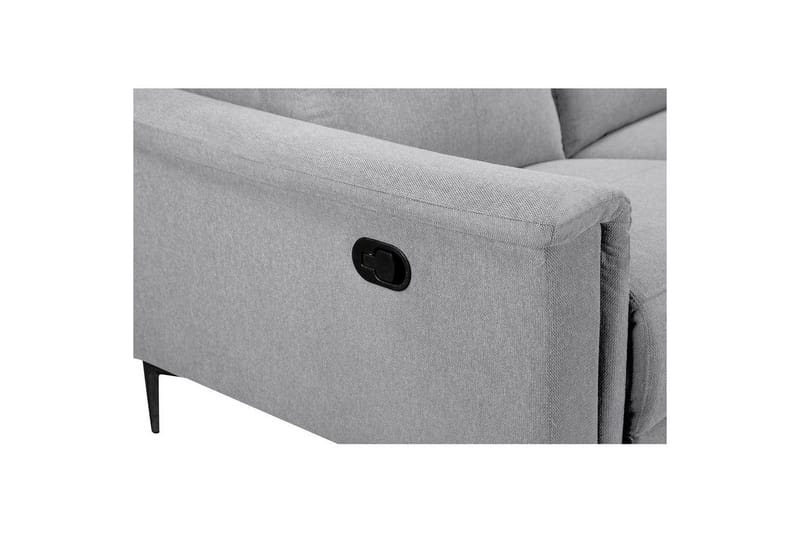 2-istuttava sohva Lund Vaaleanharmaa, Belfast-kangas, Manuaalinen nojatuoli - Vaaleanharmaa, Belfast-kangas, Manuaalinen nojatuoli - Huonekalut - Sohva - 2:n istuttava sohva