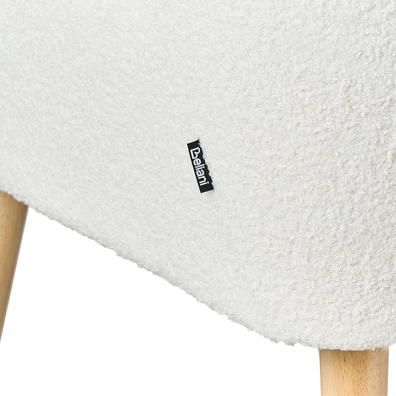 2-istuttava sohva Skibby - Valkoinen, vaalea puu - Säilytys - Piensäilytys - Säilytysteline - Kuormalavahylly