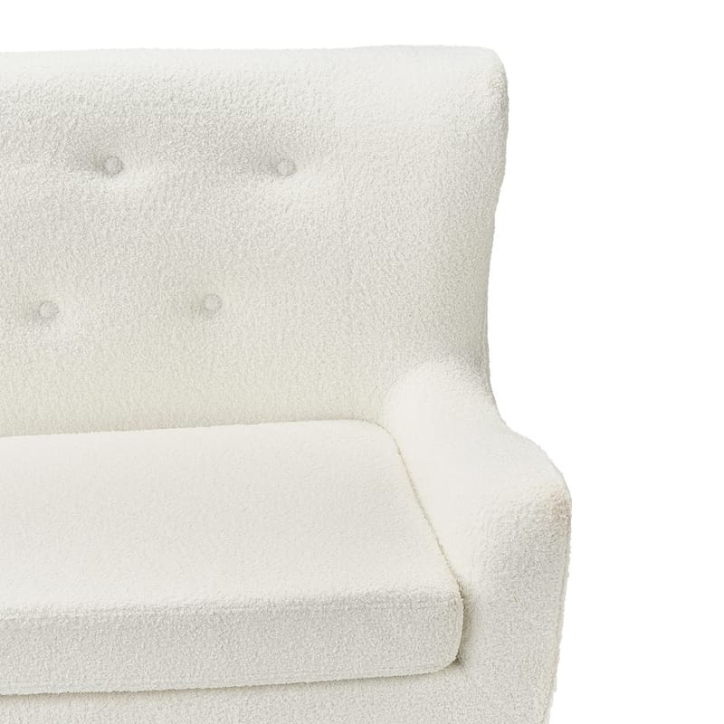 2-istuttava sohva Skibby - Valkoinen, vaalea puu - Säilytys - Piensäilytys - Säilytysteline - Kuormalavahylly