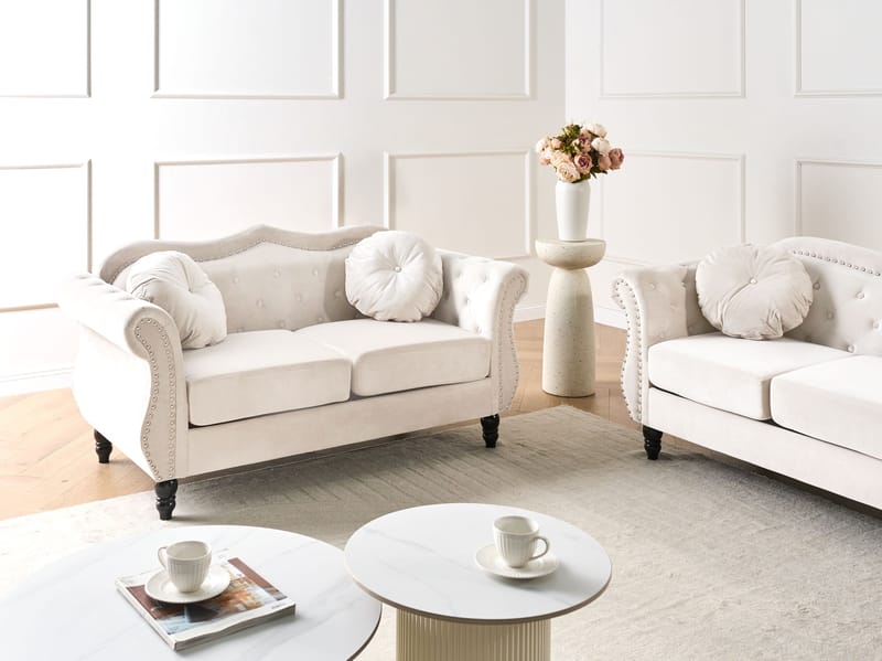 2-istuttava sohva Skien - Vaalea beige - Huonekalut - Sohva - 2:n istuttava sohva