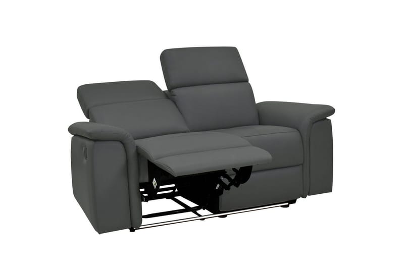 2-istuttava sohva Pareli Harmaa, Nahka/PU, Sähköinen lepotuoli - Harmaa, Nahka/PU, Sähköinen lepotuoli - Huonekalut - Sohva - Mekanismisohva - 2 istuttava mekanismisohva