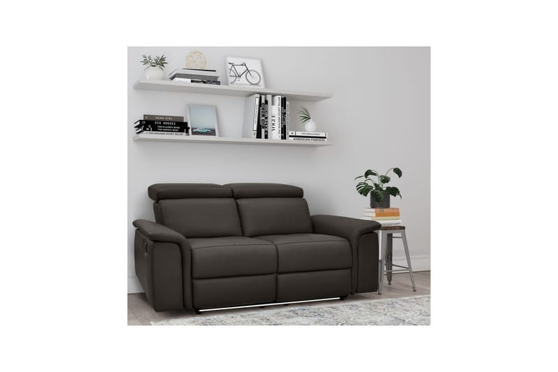 2-istuttava sohva Pareli Ruskea, Nahka/PU, Manuaalinen nojatuoli - Ruskea, Nahka/PU, Manuaalinen nojatuoli - Huonekalut - Sohva - Mekanismisohva - 2 istuttava mekanismisohva