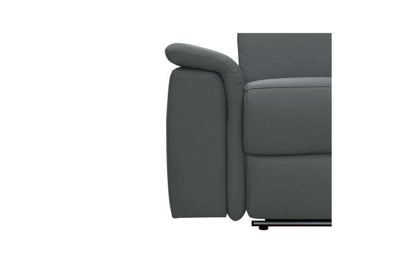 2-istuttava sohva Pareli Harmaa, Nahka/PU, Manuaalinen nojatuoli - Harmaa, Nahka/PU, Manuaalinen nojatuoli - Huonekalut - Sohva - Mekanismisohva - 2 istuttava mekanismisohva